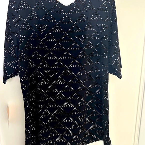 Black with gold stud shirt for women x3 - Picture 3 of 4